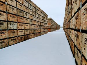 Apple crates resting for the winter in Tieton, WA. 12/28/20