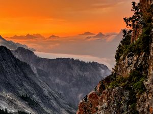 Looking north from a sunset rappel off of Morning Star Peak after climbing the route Mile High Club. 08/18/22