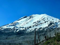 Looking at Mount Adams on the way out