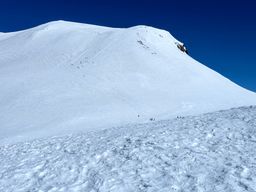 Ants marching up towards the true summit.